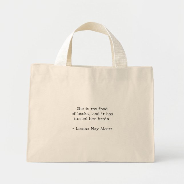 Mini Tote Bag Amateur de livres (Devant)