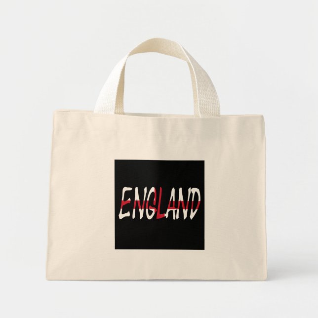 Mini Tote Bag Angleterre superposée sur le drapeau anglais ttcn (Devant)