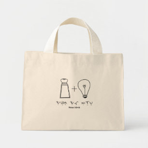Mini Tote Bag Asin à Ilaw Baybayin Typographie chrétienne