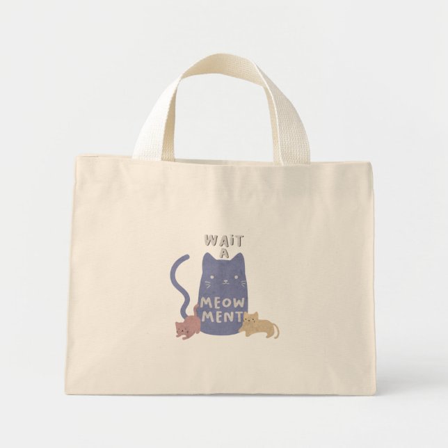 Mini Tote Bag Attendre un examen (Devant)