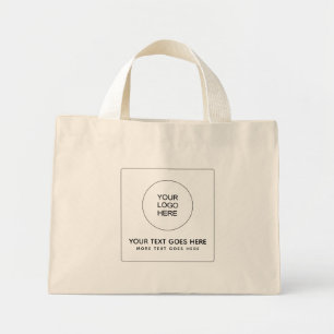 Mini Tote Bag Avant et arrière Imprimer le code QR Téléchargez v