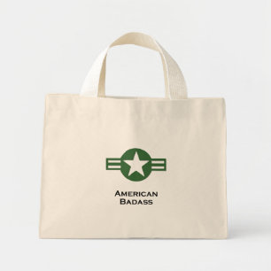 Mini Tote Bag Badass vert américain