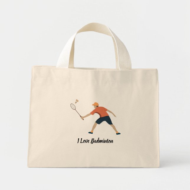 Mini Tote Bag Badminton (Devant)