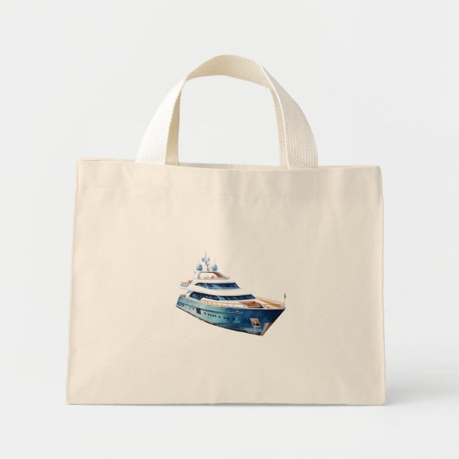Mini Tote Bag bateau (Devant)