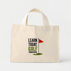 Mini Tote Bag Bébé golfeur citation drôle de golf