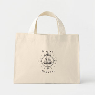Mini Tote Bag Bimini Bahamas Boussole de navigation maritime Cro