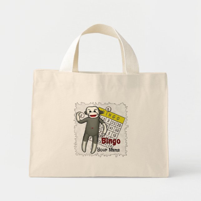 Mini Tote Bag Bingo Singe Chaussette (Devant)