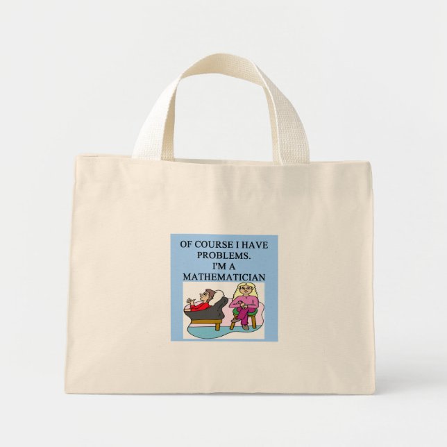 Mini Tote Bag Blague de psychologie MATH (Devant)