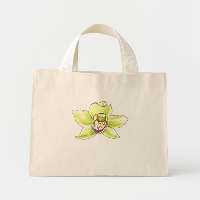 Mini Tote Bag Blossom Cymbidium (Devant)