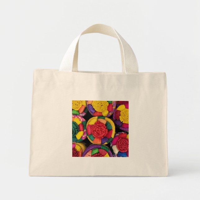 Mini Tote Bag Boîtes en osier mexicaines (Devant)