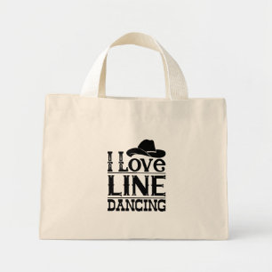 Mini Tote Bag Bottes de cowboy de danse en ligne musique country