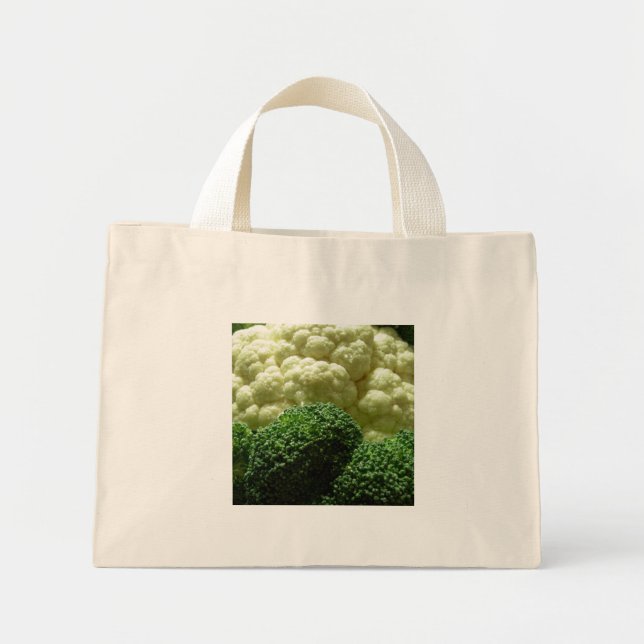 Mini Tote Bag Brocoli et chou-fleur (Devant)