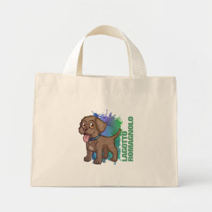 Mini Tote Bag Brown Lagotto Romagnolo Cartoon Chien Chien Chien 