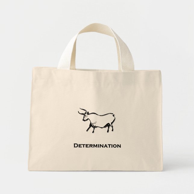 Mini Tote Bag Bull Determination Black (Devant)