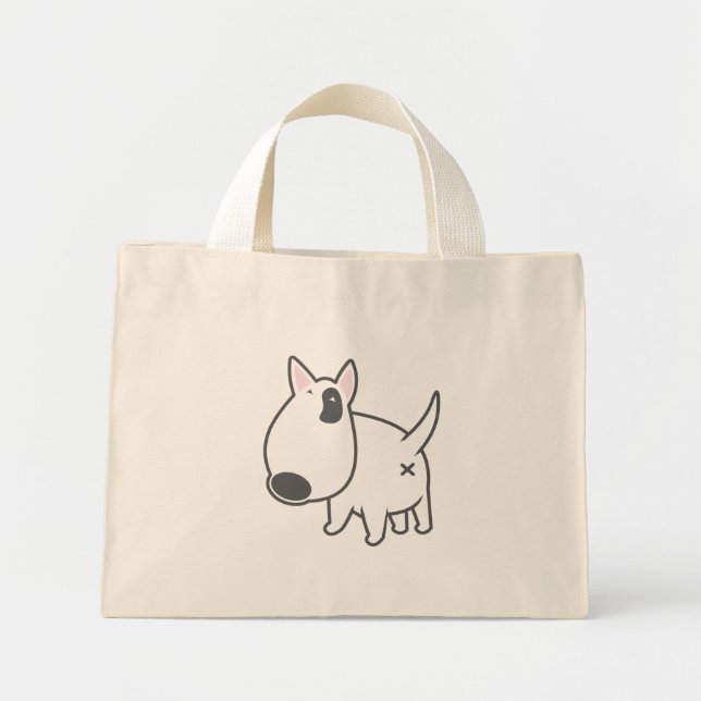 Mini Tote Bag Bull Terrier - bully_illu_bruno_3c (Devant)