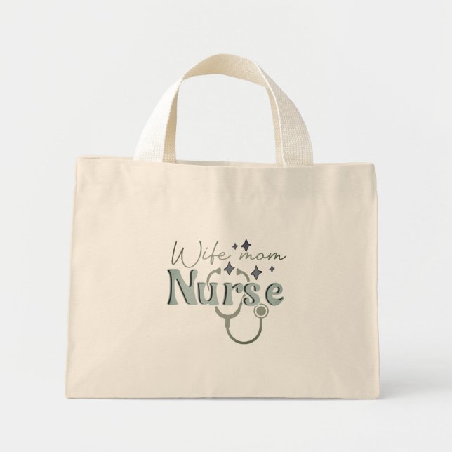 Mini Tote Bag Cadeau d'infirmière pour la Fête des mères infirmi (Devant)