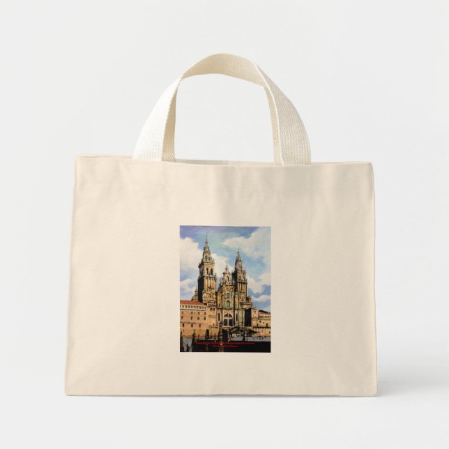 Mini Tote Bag Catedral de Saint-Jacques-de-Compostelle (La Corog (Devant)