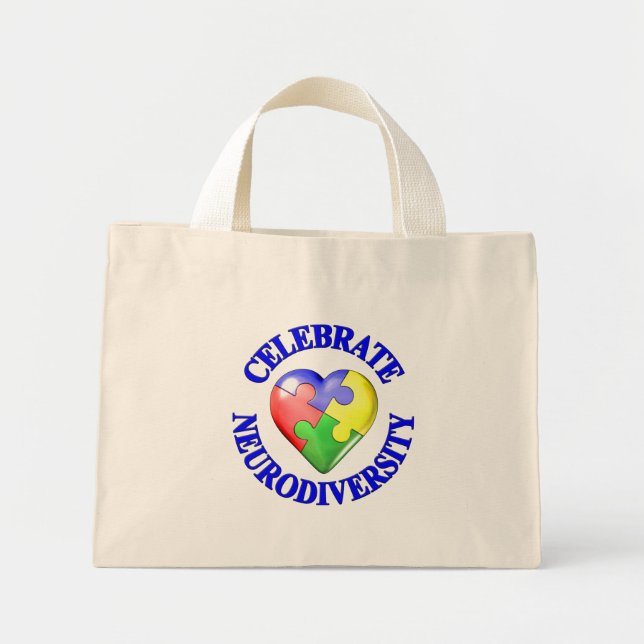 Mini Tote Bag Célébrer la neurodiversité (Devant)