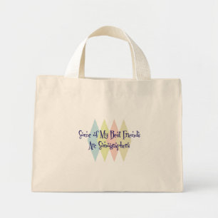 Mini Tote Bag Certains de mes meilleurs amis sont Sonographes