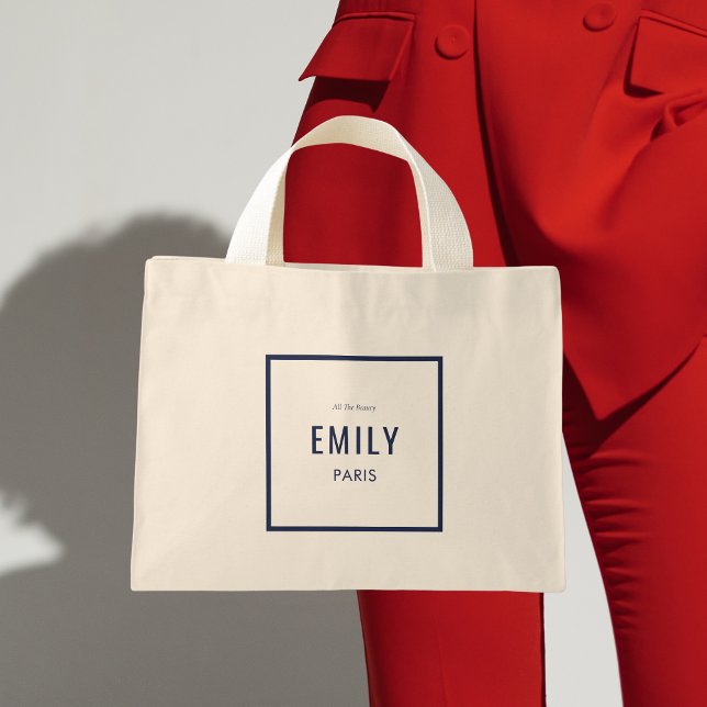 Mini Tote Bag Chic Français Marine Beauté / Mode Marque Promo (Créateur téléchargé)
