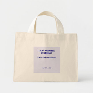 Mini Tote Bag Chic Lavande Chanceux Moi Je Suis La Demoiselle D'