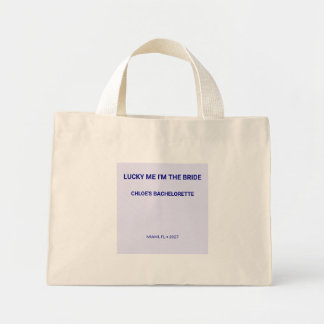 Mini Tote Bag Chic Lavande Chanceux Moi Je Suis La Mariée