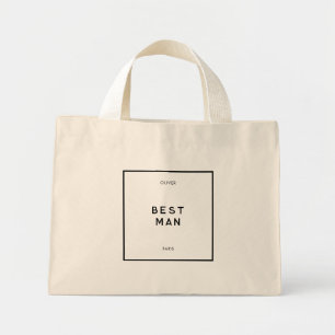 Mini Tote Bag Chic Minimal Français Noir & Blanc Meilleur Homme