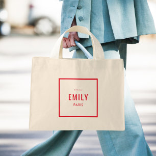 Mini Tote Bag Chic Rouge Rouge Beauté rouge / Promo de marque de