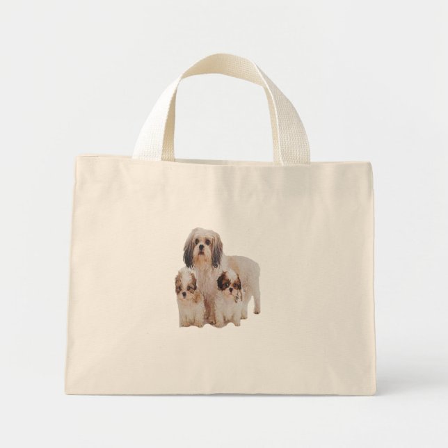 Mini Tote Bag Chih tsu chiots (Devant)