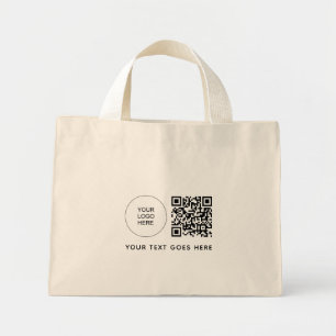 Mini Tote Bag Code-barres du logo de l'entreprise personnalisée