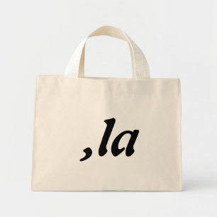 Mini Tote Bag Comma La Kamala Harris - Conception de texte custo
