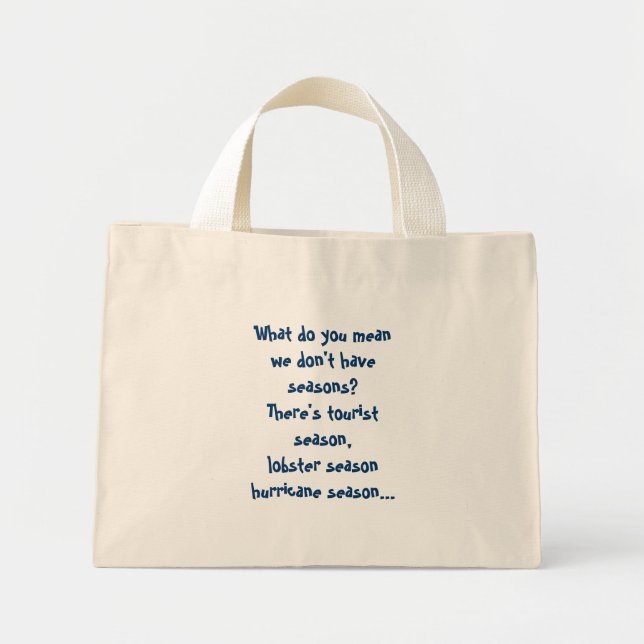 Mini Tote Bag Comment ça, on n'a pas de saisons ? (Devant)
