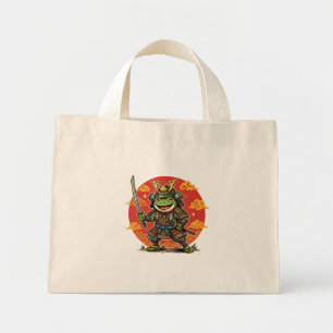 Mini Tote Bag Conception d'animal de guerrier de samouraï de gre