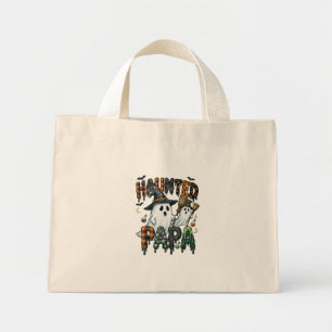Mini Tote Bag Conception de fantôme de papa hanté Halloween