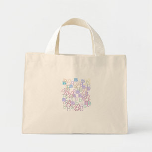 Mini Tote Bag Confettis en forme de lettre "B"