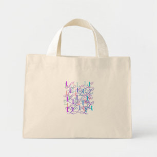 Mini Tote Bag Confettis en forme de lettre "L"