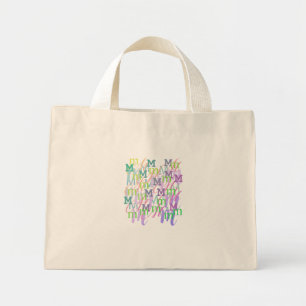 Mini Tote Bag Confettis en forme de lettre "M"