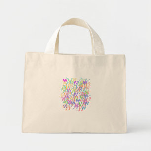 Mini Tote Bag Confettis en forme de lettre "W"