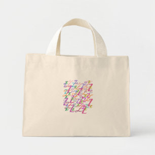 Mini Tote Bag Confettis en forme de lettre "Z"