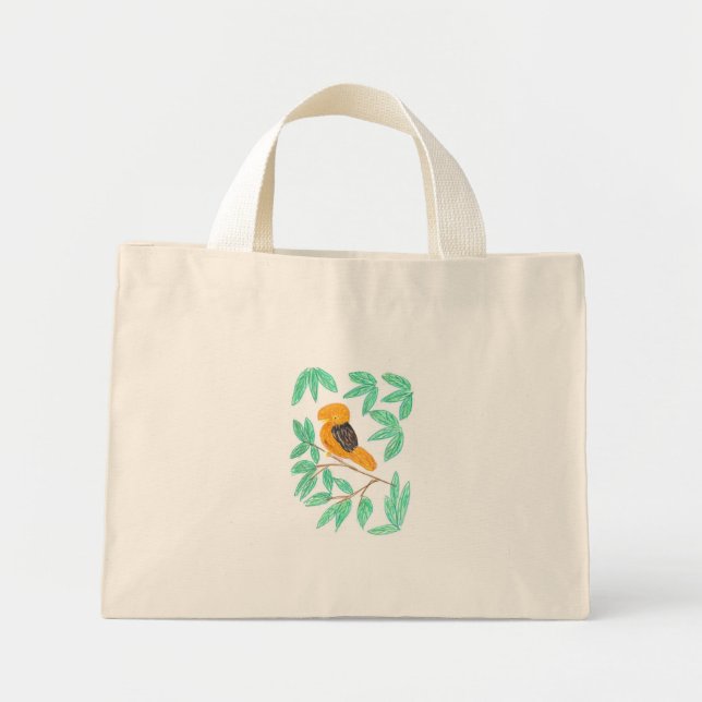 Mini Tote Bag Coq de roche péruvien (Rupicola peruvianus) (Devant)