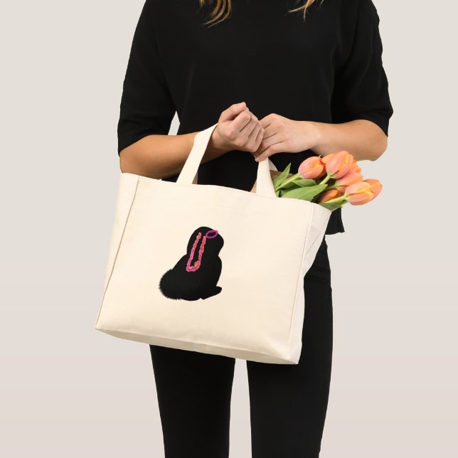 Mini Tote Bag Costume de lapin d'Halloween rose (Devant (produit))