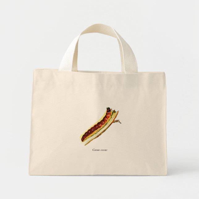 Mini Tote Bag Cosus cossus caterpillar (Devant)