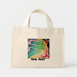 Mini Tote Bag Coucher de soleil de la fille de Hinano