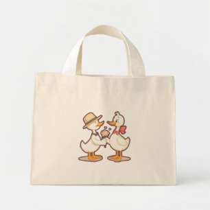 Mini Tote Bag Couple de canard mou