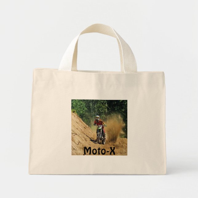 Mini Tote Bag Course du champion de Motocross Dirt-Bike (Devant)