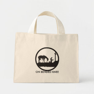 Mini Tote Bag cow-boy priant, ON BENDED KNEE