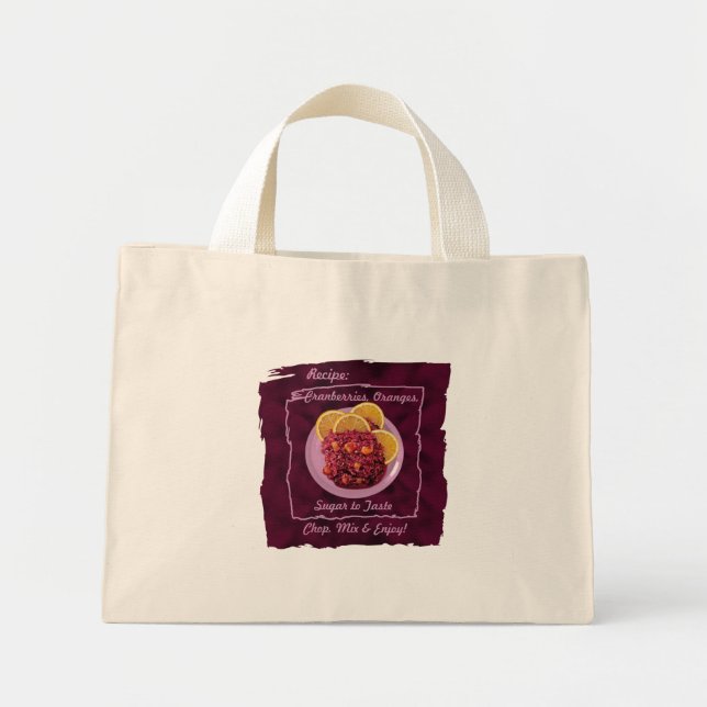 Mini Tote Bag Cranberry Orange Relish :Recette (Devant)