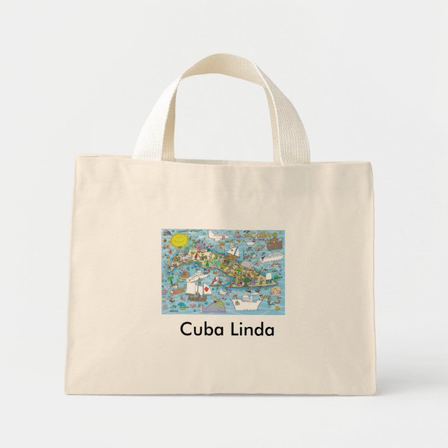 Mini Tote Bag Cuba Linda (Devant)