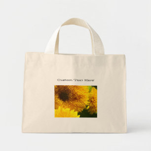Mini Tote Bag Custom Text Here Yellow Sunflowers Tote bags