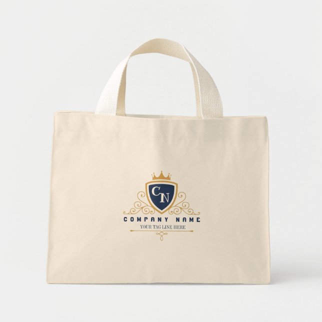 Mini Tote Bag Customize Luxury hotel business or restaurant logo (Devant)